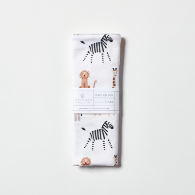 Organic Baby Goods Burp Cloths - Wild Animals